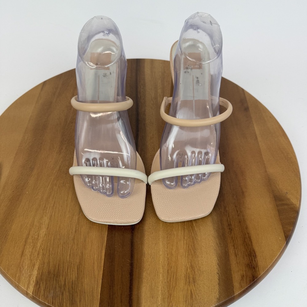 New Womens Dolce Vita‎ Noles Nude Leather Strappy Heeled Sandals Size 11 M NWOB